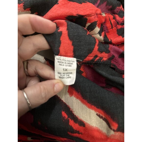 Live 4 Truth Animal Print Button-Down Shirt Dress, Nightshirt, Dopamine SZ 1X - Picture 8 of 8